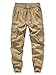 JMIERR Mens Fashion Cargo Joggers Pants - Casual Tapered Stretch Chino Athletic Sweatpants Drawstring Work Hiking Workout Trousers with Pockets Fall Clothing, XL, Khaki