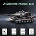 Joysweetoy RC Tank That Shoots - 2.4Ghz Remote Control Army Tank with Smoke, Lights, Sounds, 360° Rotating Turret, Auto Demo, 13 Channel Military Vehicles Model Gift for Boys 6-8