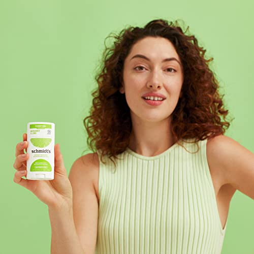 Unilever Schmidt's Aluminum Free Natural Deodorant Bergamot & Lime 2 count For Women and Men, with 24 Hour Odor Protection, Certified Cruelty Free, Vegan Deodorant, 2.65 oz
