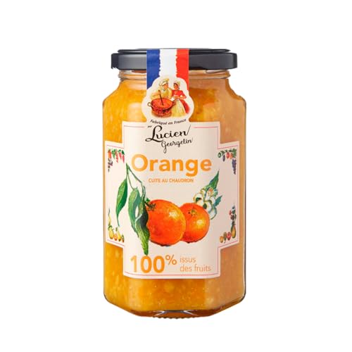 Georgelin | Mermelada de Naranja 100% Azúcares Fruta | Mermelada de Naranja Cocida en Caldero de Cobre | Tartas Dulces Preparadas