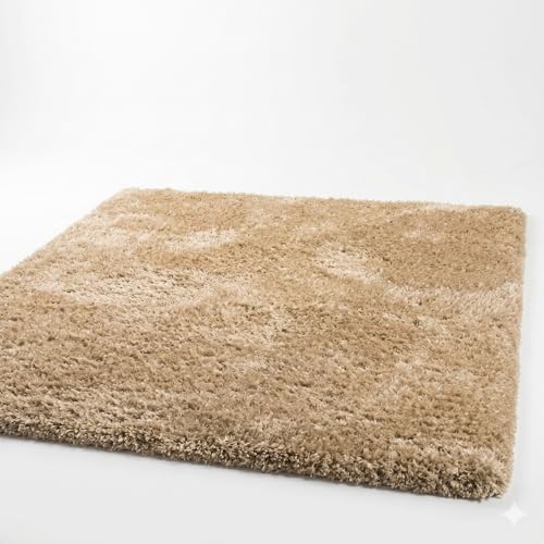 Image of Luxury Shaggy Area Rug, Ultra Soft 1.5 Inch High-Pile Plush Carpet for Bedroom, Fluffy Non-Slip Room Decor, Large Shag Rug for Nursery & Living Room(3x5 Feet, Beige91)