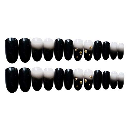 GeRRiT False Nails 24 pcs/Box with a Pattern with Black