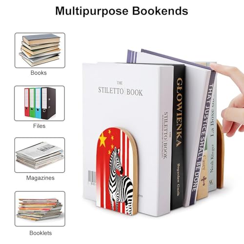 Sujetalibros de madera contra caídas de libros en estanterías 4