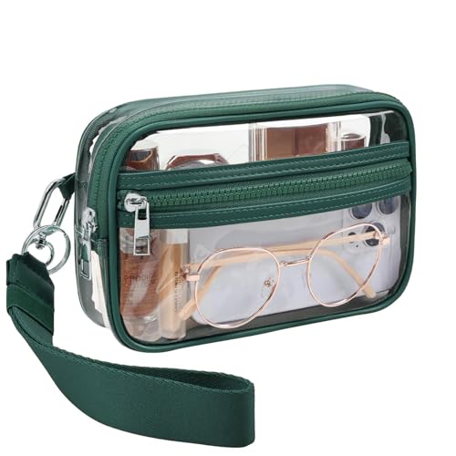 Image of Clear Wristlet Stadium Approved Clear Bag Wallet Transparent Purse for Concerts Sports Events