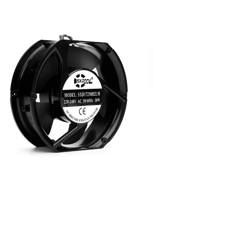1 Ventola di Raffreddamento Industriale da 17 cm, 170 mm, CA 220 V, 240, Doppia Sfera, 38 W, 17251, per Case industriali