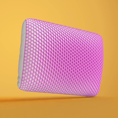 Image of SleepyCat Grid Pillow with AirGrid Technology Adaptive Hexagonal TPE Layer & Virgin Microfiber Filling for Enhanced Neck & Shoulder Support | Removable Washable Cover (24 x 16 Inches)-1 Piece