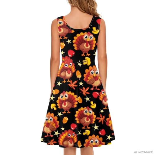 Image of Renewold Women's Sleeveless Tank Dress with Pockets, Casual Scoop Neck A-Line Sundress for Summer, Travel and Vacation