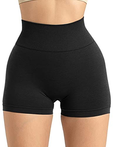 A Agroste Women 3.6" Intensify Workout Shorts With Pockets Seamless Scrunch Butt Lifting Gym Shorts High Waist Tummy Control Yoga Biker Shorts #TOP6