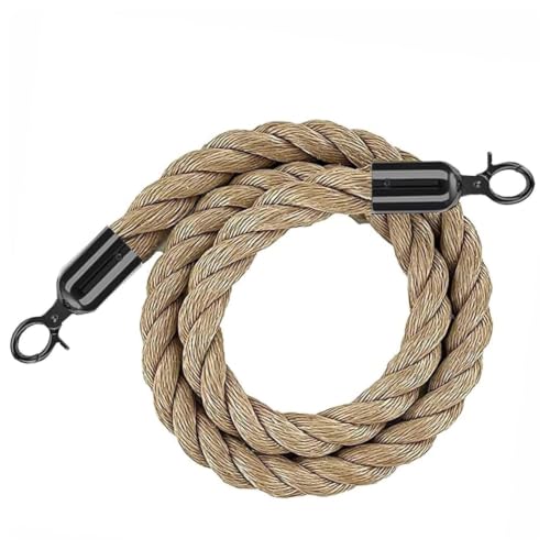 Corde file d'attente torsadée en chanvre tressé de 120cm pour barrière de poteau de guidage