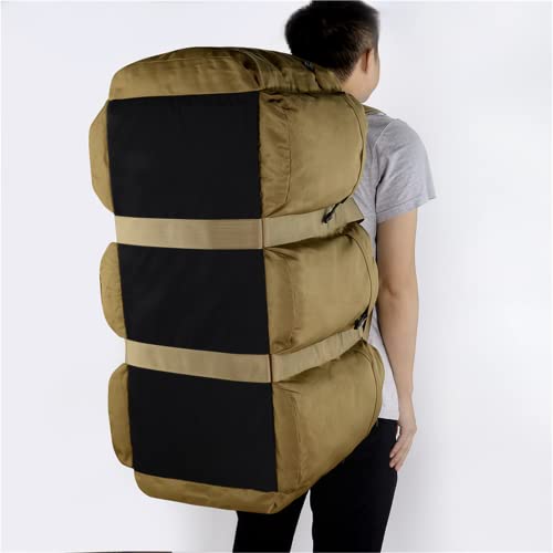 Ceckque 105L Extra Large Duffle Bag For Travel, Large Travel Duffle Bag Men For Military Camping Storage Emergency Gear Bug Out Bag, Huge Heavy Duty Duffle Bag Backpack (Tan) #TOP5