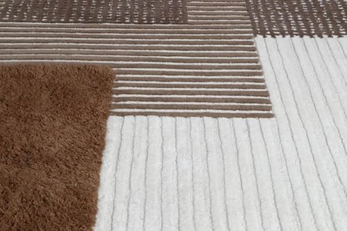 Image of Hand Made Tufted Carpet Natural Wool Floral Design Non Slip Area Rug for Your Home Weight- |13 Pound|Size-4x6 Feet (48x72 Inch)