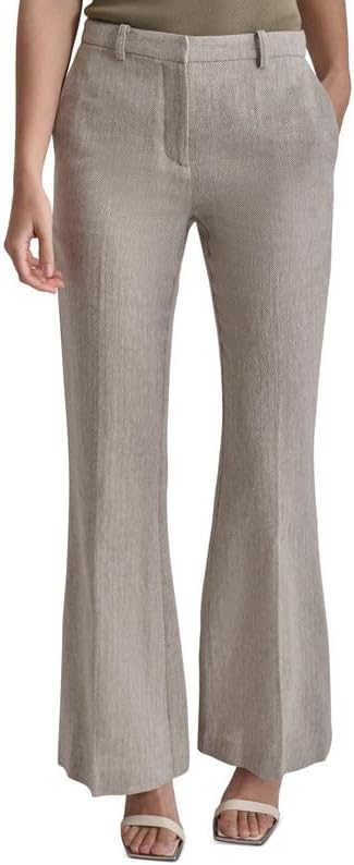 DKNY Women's High-Rise Slim-Fit Bootcut Pants (Light Fatigue, 4)