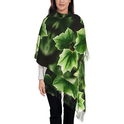 Ivy Blossoms Tree Print Tassel Scarf For Women Men,Soft Scarf Shawl For Winter Fashion, Lightweight Scarf Shawl