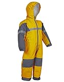 Oakiwear Kids One-Piece Waterproof Trail Rain Suit (8/9, Yellow)