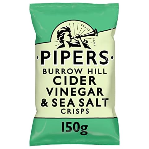 Pipers Crisp Burrow Hill Cider Vinegar and Sea Salt Crisps, 150g Cover