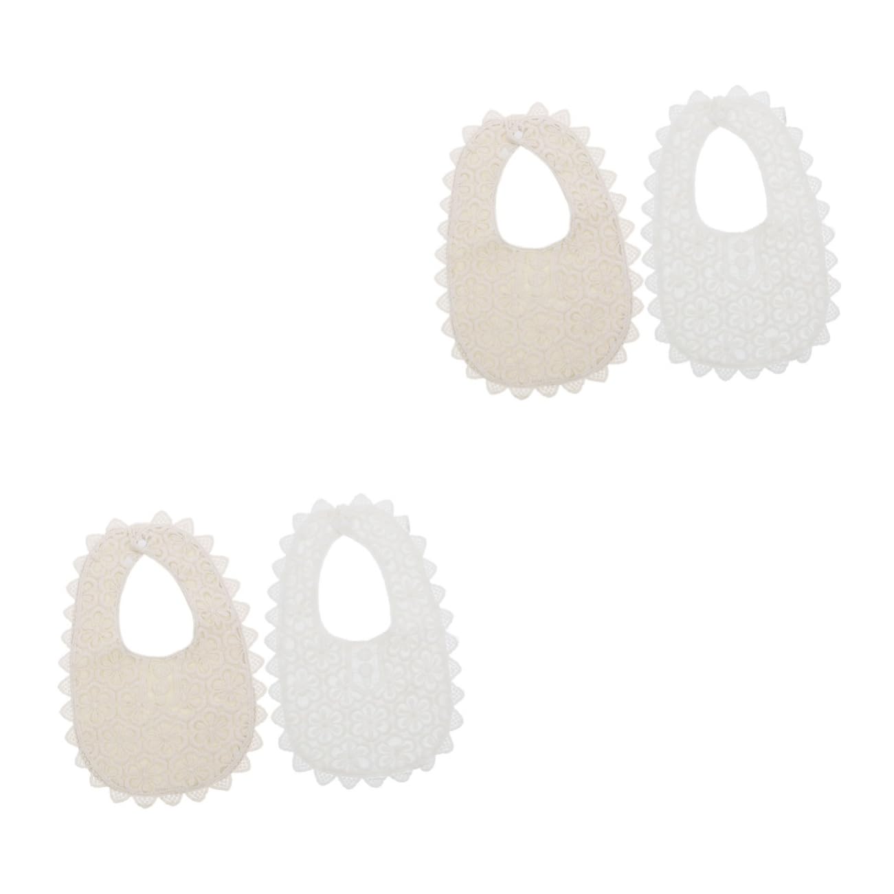 TOYANDONA Babero De Encaje De 4 Piezas Babero De Comida De Bebé Babero De Encaje Para Bebé Eructar Ropa Para Eructar Baberos De Baba De Bebé Babero De Bebé En Casa Baberos De Bebé Babero De