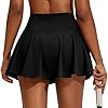 PINSPARK Womens Tennis Skirt Pleated Athletic Skirts with Pockets Shorts High Waisted Golf Skort for Workout Pickleball