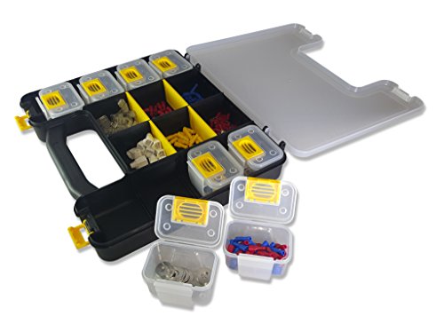WorkVanEquipment Small Part Compartment Organizer Tackle Box with Removable Compartment - US Patented