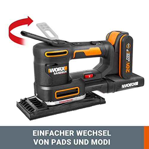 Multischleifer WORX WX820 mit Akku, 5-in-1 Schleiffunktion