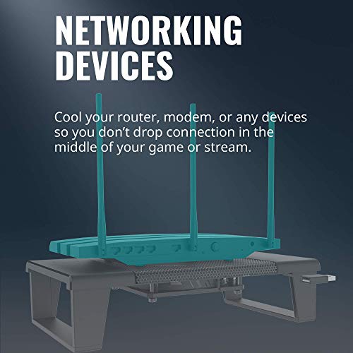 Image of Cooler Master NotePal Connect Stand Network Devices Cooling Solution, Metal Mesh, SickleFlow 120 Reverse Edition Fan, and USB Connectivity