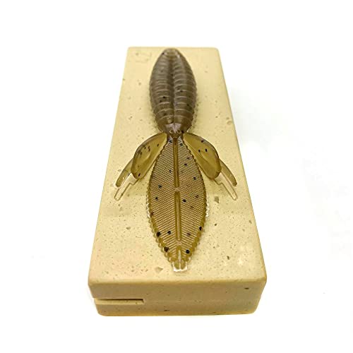 Smedioks Iscas de plástico macio premium, moldes de injeção, iscas de pesca, castor doce, 10 cm