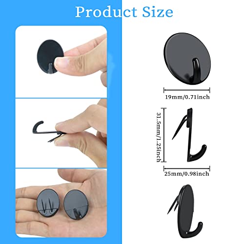 Cubicle Hooks, Cubicle Accessories Hooks for Fabric Wall,10 Pack Cubicle Clips Cubicle Coat Hook Cubicle Picture Hangers for Office Home Kitchen, File Pockets, Hats, Purses, Bags Black - Thumbnail 2