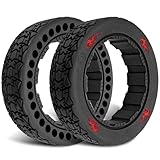 Felixstory 10x2.75 Off Road Gokart Tire, Drift Rear Tire Fit for Ninebot by Segway Gokart Pro/Pro 2 Gokart Series, Ninebot S Max Self-balancing Scooter, Go Kart Kit Refit Parts, Wear Resistance,2pcs