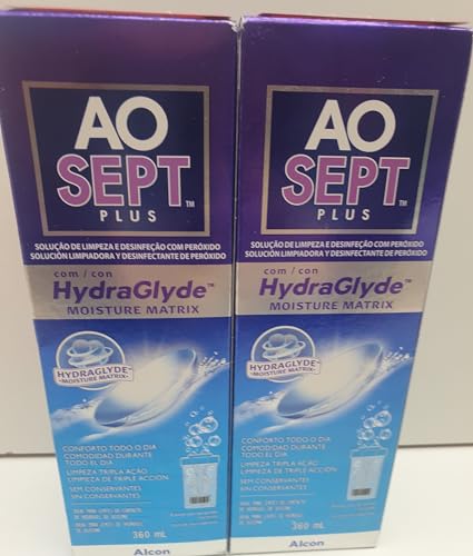 Aosept Plus mit HydraGlyde Tiefenreinigende Kontaktlinsenlösung, 2 x 360 ml