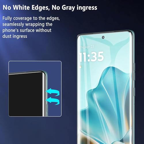 Image of Screen Protector for Motorola Edge 60 Fusion (1 Pack) | HD Clear Hydrogel TPU Film | Full Coverage Screen Guard | Fingerprint Unlock Support | Self-Healing | Anti-Scratch | Bubble-Free | Case Friendly