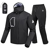 RIDEIRON Tuta Antipioggia Moto Uomo 2 Pezzi – Completo Impermeabile 15000mm con Inserti ...