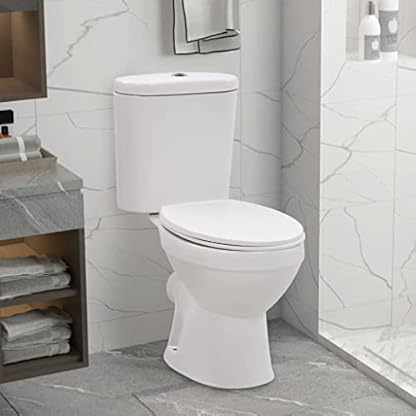 WYIPENGF Hardware, Sanitär, Sanitärarmaturen, Toiletten, Stand-WC mit Spülkasten und Soft-Close-Sitz, Keramik, Weiß, Bidets, Toiletten