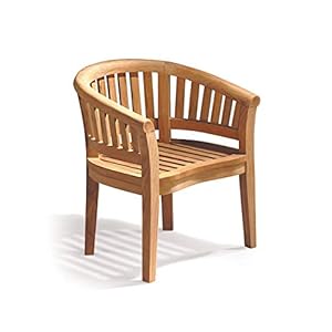 Jati Apollo Banana Teak Garden Chair – Grade-A Teak | Curved Top-Rail | Delivered Ready-Assembled