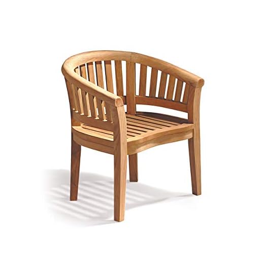 Jati Apollo Banana Teak Garden Chair - Grade-A Teak | Curved Top-Rail | Delivered Ready-Assembled