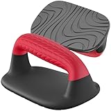 SELEWARE Push Up Bars, Non-Slip Pushup Stands with Ergonomic Soft Rubber Handles, Strength Training Push Up Handles for Floor Exercise, Home Gym Calisthenics Equipment for Men & Women (Black & Red)