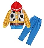 Eledobby Princess Costume for Boys Halloween Outfits Kids Long Sleeve Hoodie+Pants Set Christmas Birthday Gift 9-10 Years