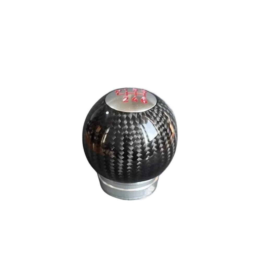 SXQPOCAR Racing 6 Speed Real Carbon Fiber Gear Shift Knob for Ford Focus ST RS for Fiesta ST Gear Ball Head 2012-2024 Shift Lever Head(Type A)