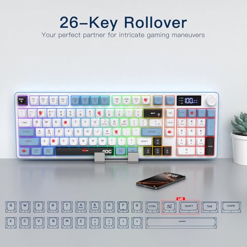 Teclado Gamer GK210 AOC Inalámbrico RGB 98 Teclas miniatura 6