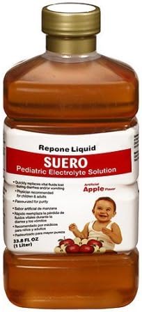 Repone Liquid Suero Apple Flavor Pediatric Electrolyte Solution (Pack of 4)