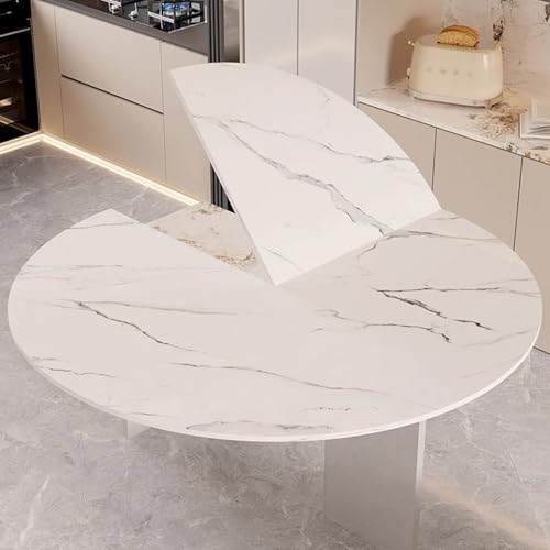 Large Round Foldable Table Top Only Wood Round Folding Table Top Extender 39in 43in 47in 51in 55in 59in 63in 67in 71in 75in 79in Space Saving Catering Banquet for Party Dining Game No Legs(Diameter:75