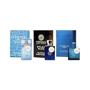Versace Miniature Variety Trio Collection Perfume Gift Set for Men 0.17 oz/5 ml Splashes 1