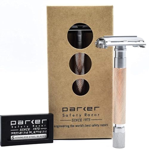 Parker 74R Rose Gold – Long Handle Butterfly Open Safety Razor for...