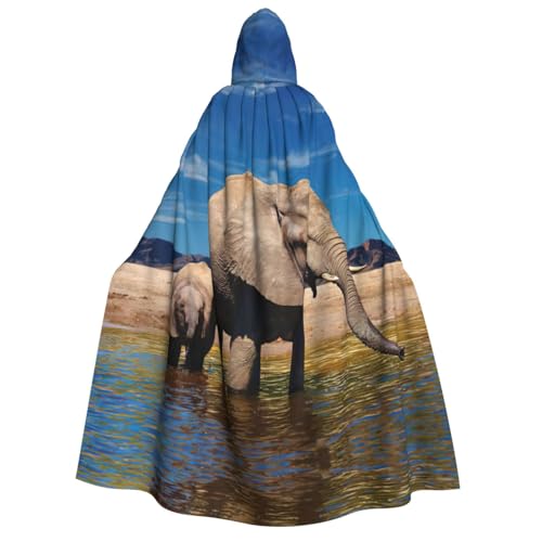 Cape à capuche éléphant confortable pour soirée déguisée