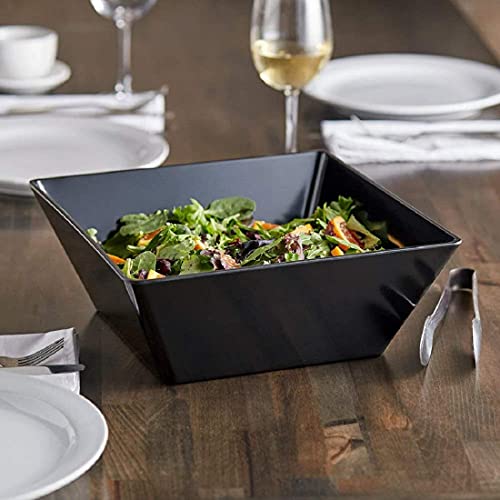 Image of Large Square Velocity Food Container Melamine Bowl / 4500 Ml (Black)