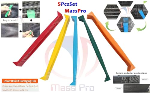 Image of Fin Comb Set for Air Conditioner, Coil Fin Straightener for Evaporator and Condenser, FCR6 Ring, 5 Piece