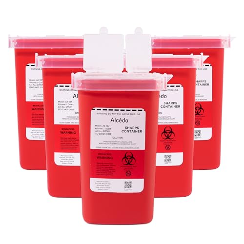 Alcedo 1 Quart Sharps Container 5-Pack