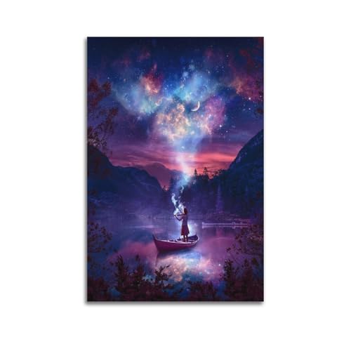 POSYEFUE Póster de violinista, lienzo decorativo, póster de pared e imagen artística moderna para decoración de dormitorio familiar, pósteres de 20 x 30 pulgadas (50 x 75 cm)