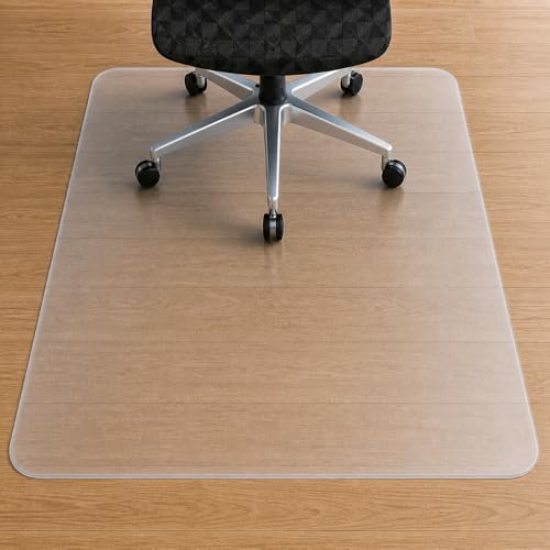 Image of Qlarity Covers Office Chair Mat for Hardwood, Tile & Laminate Floors | Frosted Floor Protector | Anti-Slip, Scratch Protection, Smooth Rolling (1.5mm, 36 x 48 Inch, Rectangular)