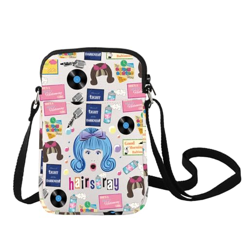 LEVLO Hairspray Musical Crossbody Bag Tracy Fans Gift Hairspray Tracy Musical Shoulder Bag Musical Theater Merch (Hairspray C Bag)