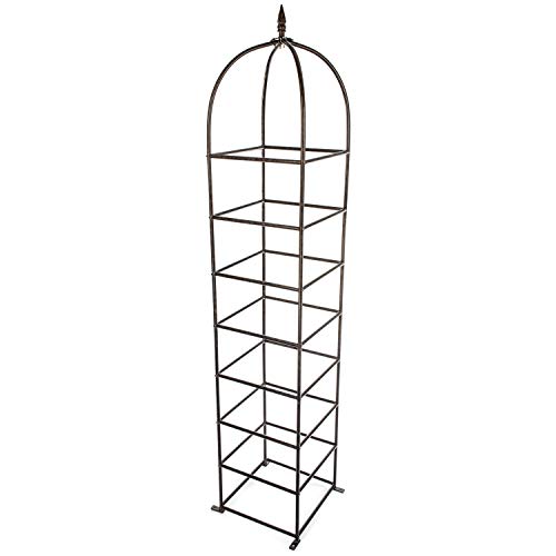 H Potter Trellis Large Obelisk For Climbing Garden Plants Weather Resistant Iron And Metal Vertical Yard Art #TOP6