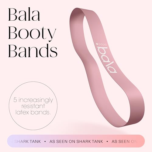 Image of Bala Booty Bands Resistance Bands for Women & Men - Elastic Exercise Bands for Working Out - Wrist, Ankle, Legs & Booty Bands - Workout Resistance Bands for Yoga, Pilates, Strength Training